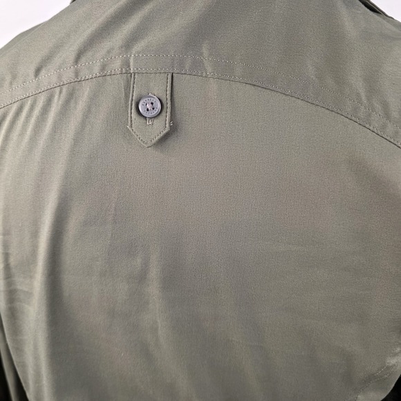 Express Olive Button Down Shirt - Picture 9 of 12